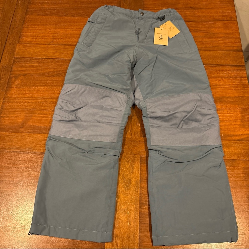 Lands' End Squall kids 10 Unisex Boy / Girl Blue Waterproof Snow Pant